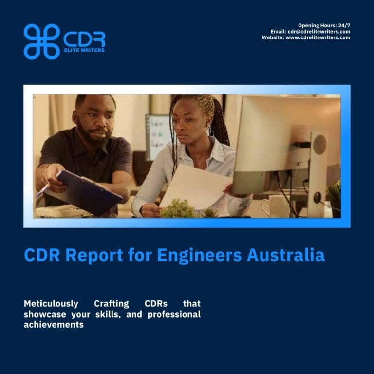 CDR Summary Statement Sample for engineers Australia: This section is crucial as it summarizes your entire engineering career and highlights your skills, knowledge, and experience that make you suitable for Skilled Migration in Australia.