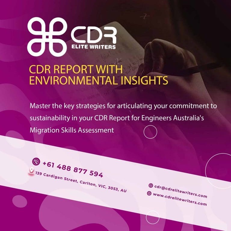 Master the key strategies for articulating your commitment to sustainability in your CDR Report for Engineers Australia's Migration Skills Assessment